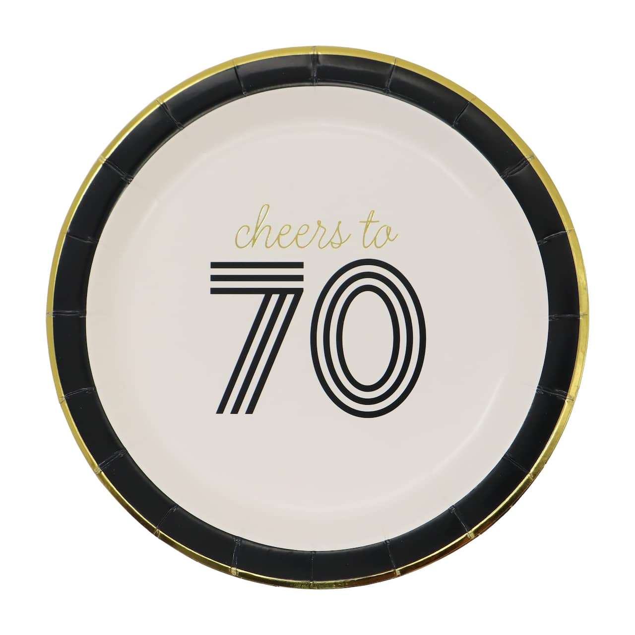 24 Packs: 8 ct. (192 total) 7" Cheers to 70 Paper Dinner Plates by Celebrate It™